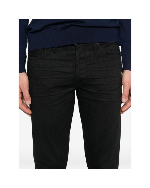 Tom Ford Black Logo-Patch Jeans for men