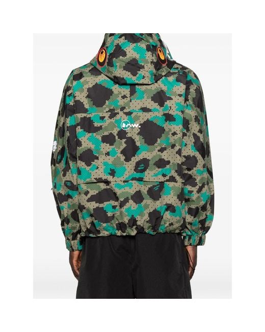 A Bathing Ape Green Lightweight Hooded Jacket for men