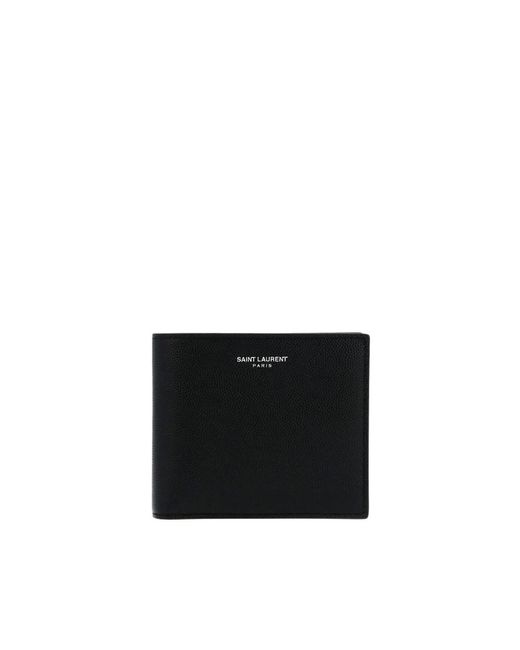 Saint Laurent Black 'Paris' Wallet for men