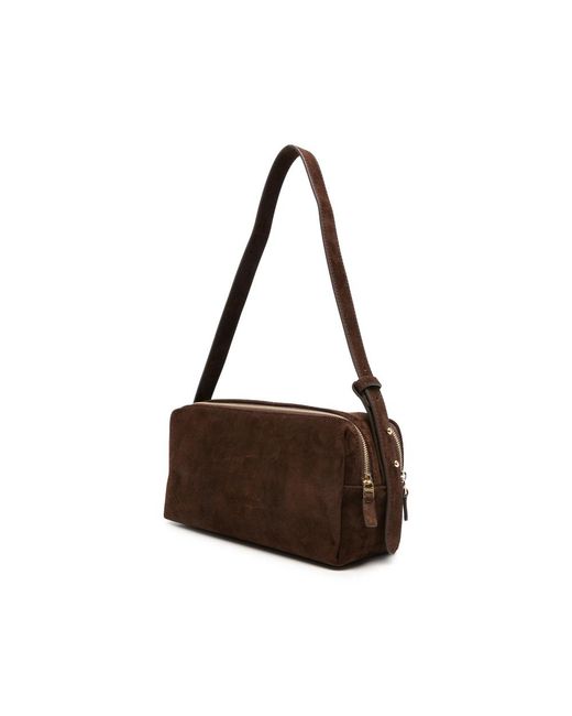 Elleme Brown Trousse Suede Cross Body Bag