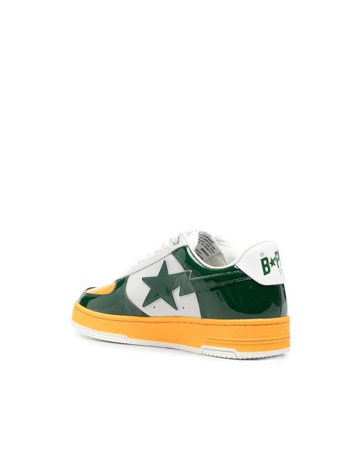 A Bathing Ape Yellow Bape Sta Sneakers for men