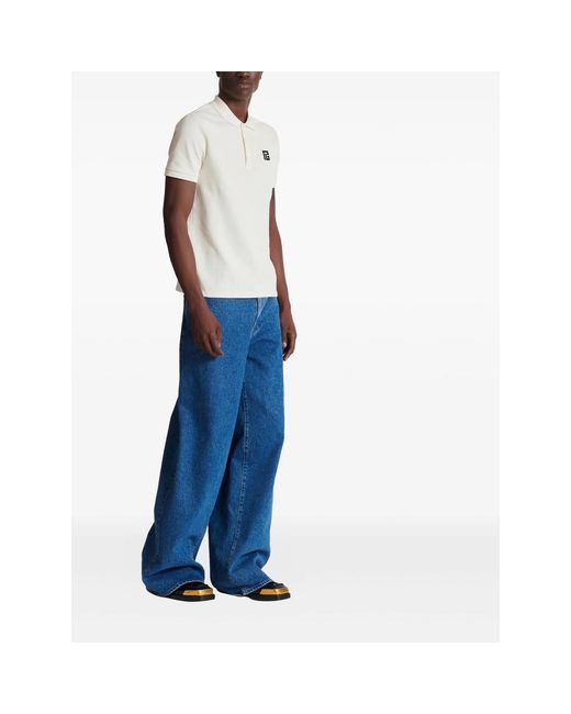 Balmain White Polo Shirts for men