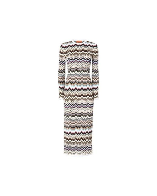 Missoni White Zigzag-Knit Dress