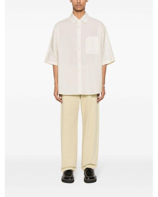 Lemaire White Classic-collar Shirt for men