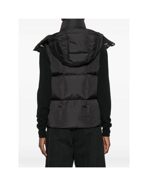 Moncler Black Quilted Hooded Gilet
