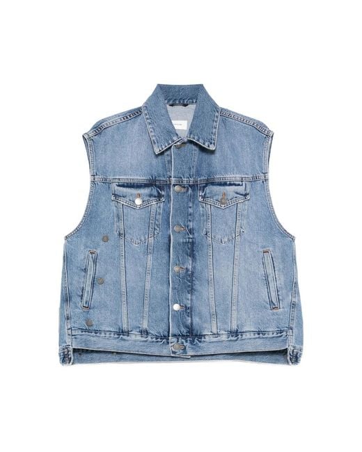 Haikure Blue Button Denim Gilet