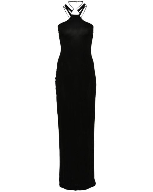 Nensi Dojaka Black Multi-Strap Maxi Dress