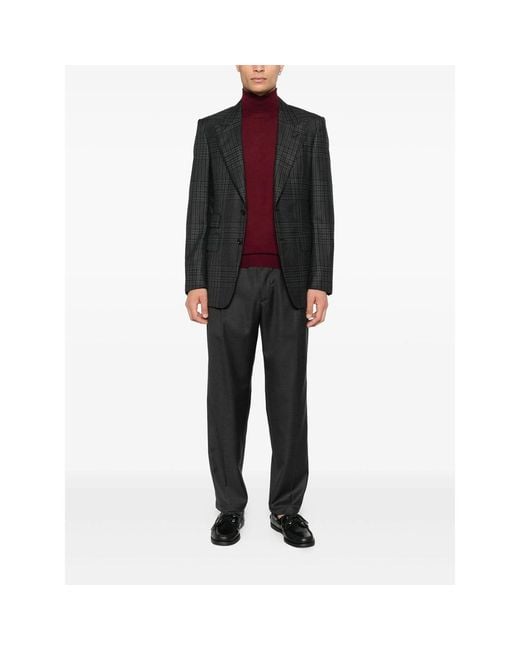 Fedeli Purple Roll-Neck Long-Sleeve Top for men