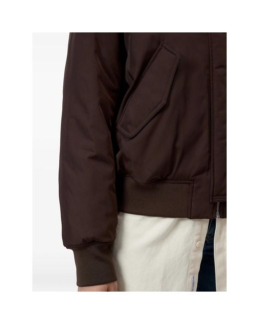 Closed Brown Logo-Patch Bomber Jacket