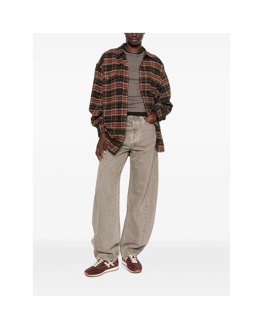 Agolde Gray Luna Belt-Loop Jeans