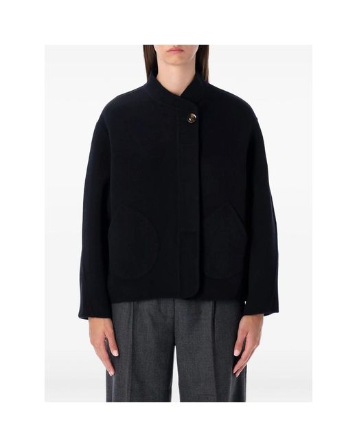 Soeur Black Windsor Patch-Pockets Jacket
