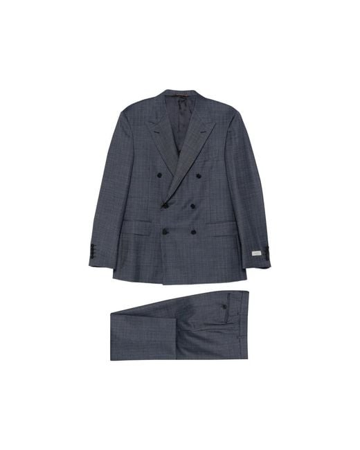 Canali Blue Suit Pinstripe for men