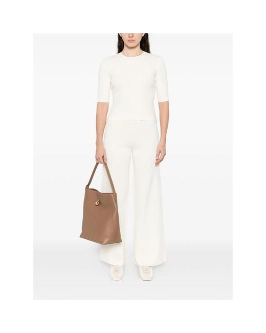 Max Mara White Neutrals Tops