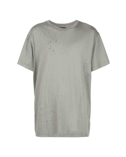 Amiri Gray Distressed T-shirt for men