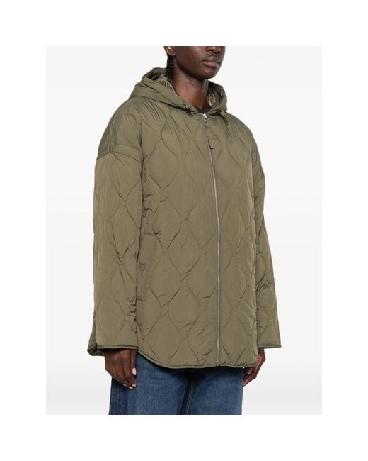 Closed Green Quilted Hooded Jacket