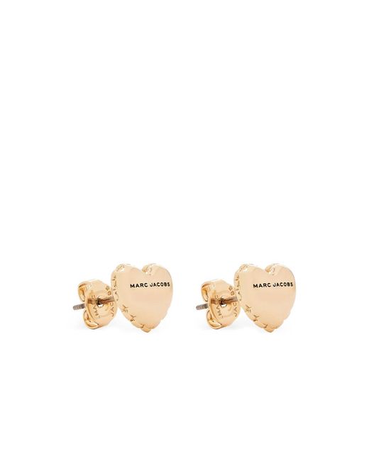 Marc Jacobs Metallic Tone Heart Shape Earrings
