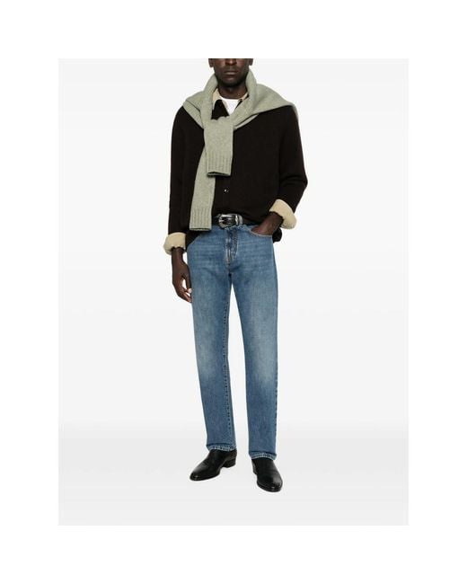 Umit Benan Blue Kevin Faded Straight-Leg Jeans for men