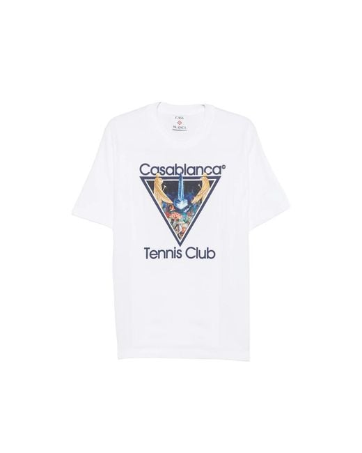 Casablanca White Graphic-Print T-Shirt for men