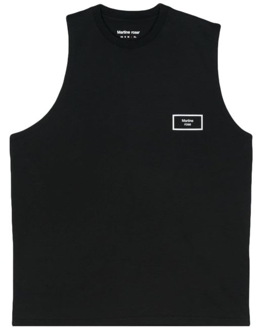 Martine Rose Black Logo-Print Cotton T-Shirt for men