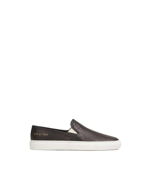 Common Projects Black Slip-On Leather Sneakers for men