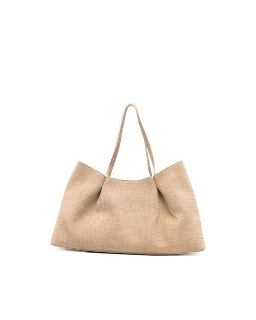 Elleme Natural Dimple Crocodile-Effect Tote Bag
