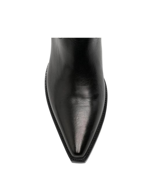 Ann Demeulemeester Black Pointed-Toe Ankle Boots