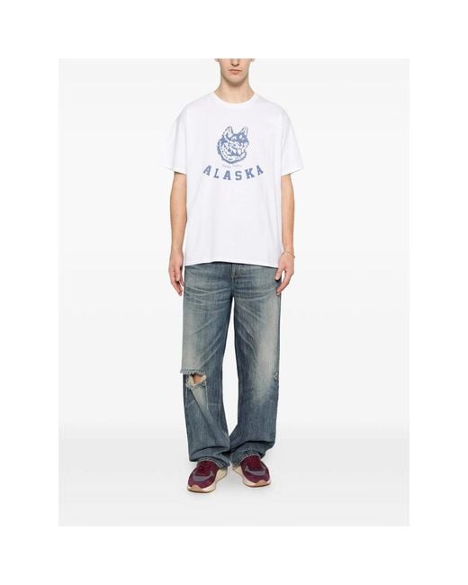 WILD DONKEY White Alaska Graphic T-Shirt for men