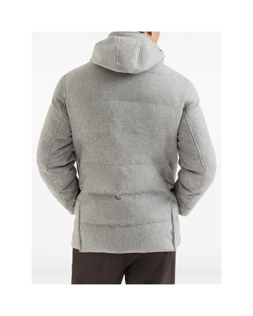 Brunello Cucinelli Gray Down Jacket for men