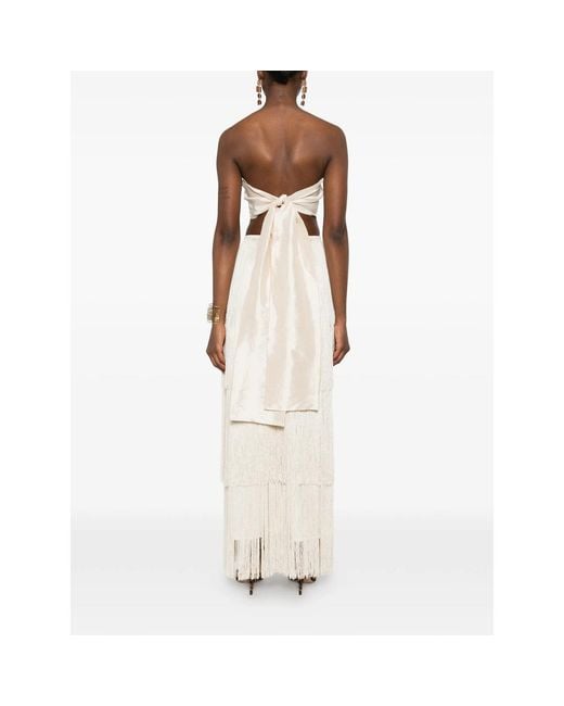Bless White Fringed Maxi Dress