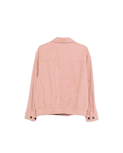 DUNST Pink Zipped Bomber Jacket for men