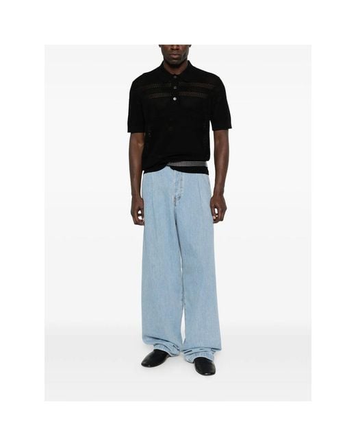 Dries Van Noten Black Polo Shirts for men