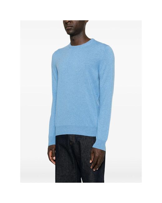 Fileria Blue Crew-Neck Long-Sleeve Sweater for men