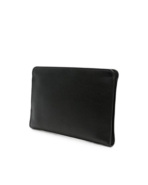 Tom Ford Black Grained Leather Clutch Bag for men