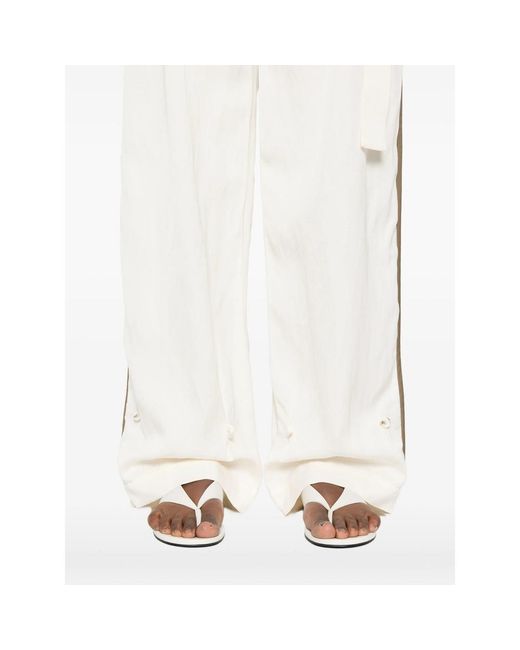 Entire studios White Slit-Pocket Trousers