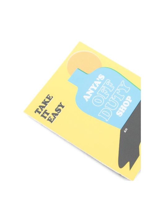 Anya Hindmarch Yellow Graphic-Print Sticker for men