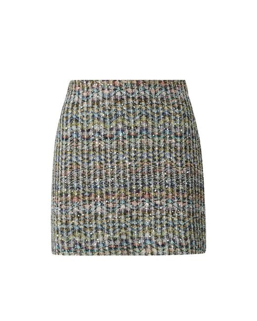 Missoni Multicolor Chevron Viscose-Blend Mini Skirt With Sequins