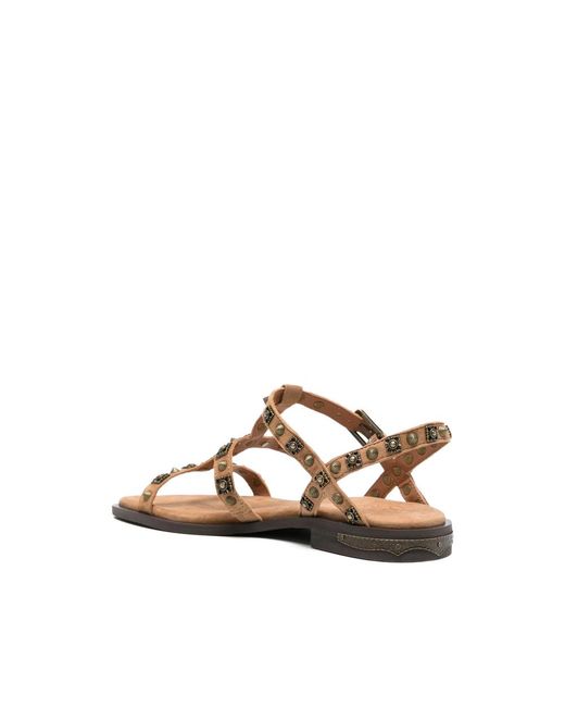 Ash Brown Flat Sandals