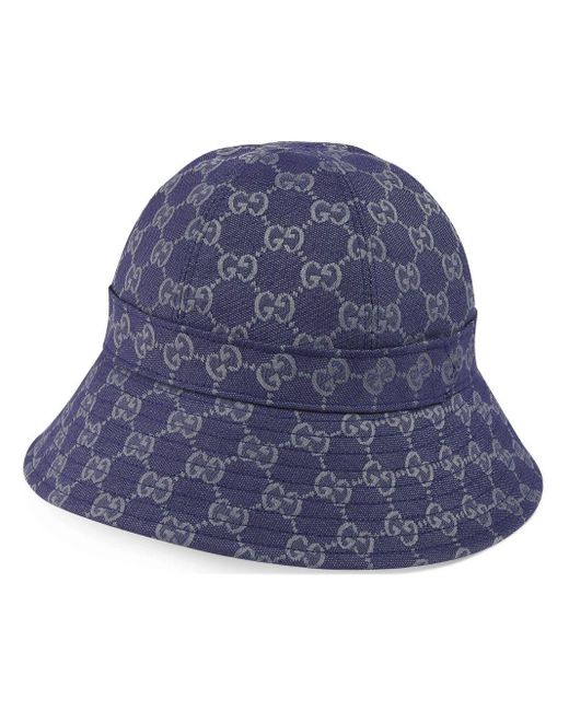 Gucci Blue Gg Cotton Bucket Hat for men