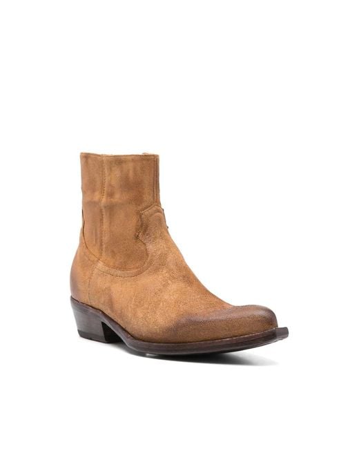 Eraldo Brown 40Mm Suede Zip-Fastening Cowboy Boots