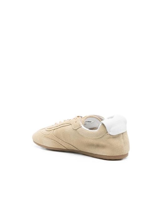 Alohas Natural Suede Lace-Up Sneakers