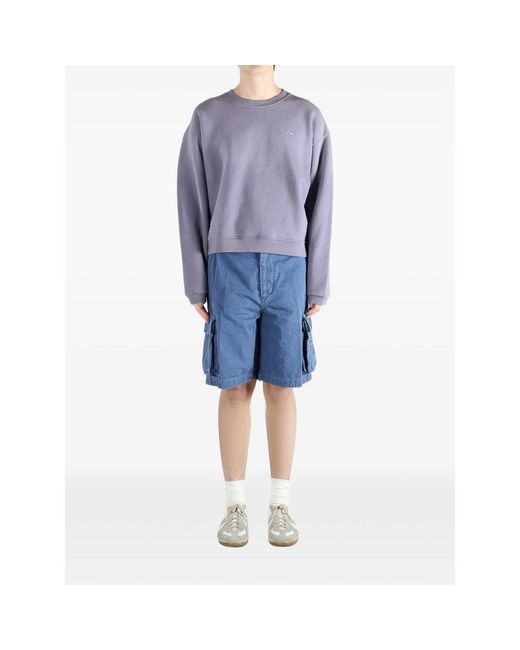 ERL Purple Embroidered Sweatshirt