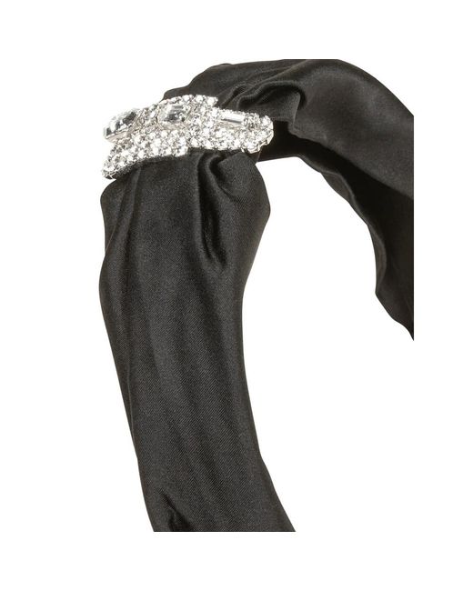 Jennifer Behr Black Katalina Embellished Headband