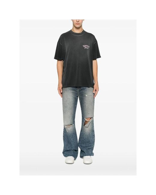 Represent Black Graphic-Print T-Shirt for men