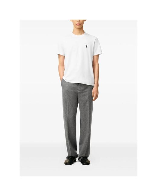 AMI White Ami De Coeur T-Shirt for men