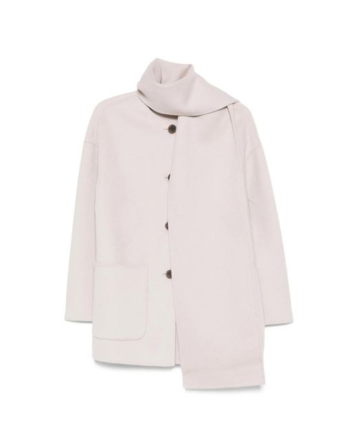 The Dynamis Studio Pink Patch-Pockets Buttoned Single-Breasted Coat