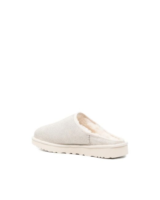 Ugg White Classic Crackle Mules for men