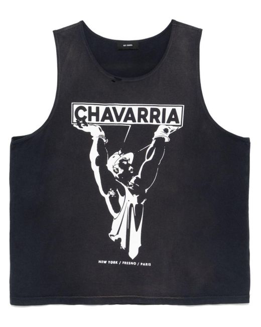 Willy Chavarria Blue Christopher Street Tank Top for men