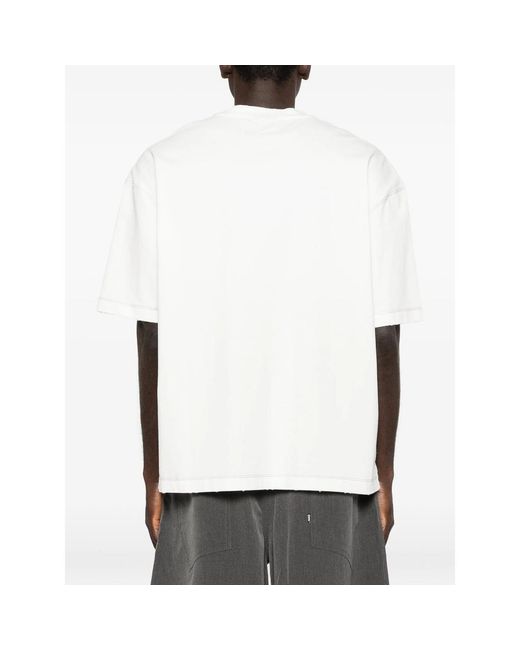MADFRENZY White Letter Graphic T-Shirt for men