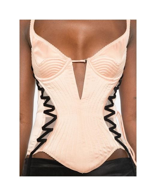 Maria Lucia Hohan Black Sakura Lace-Up Corset Dress