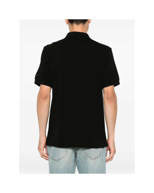 KENZO Black Tiger-Patch Polo Shirt for men